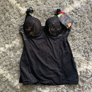 NWT MAIDENFORM 36b lac slimming tank black